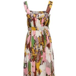 La DoubleJ Mimosa Floral Midi Dress M